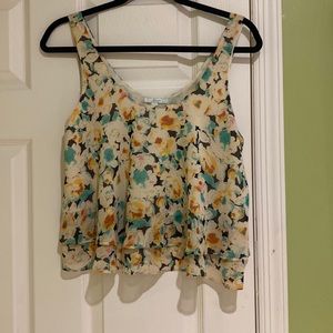 Floral Crop Tank